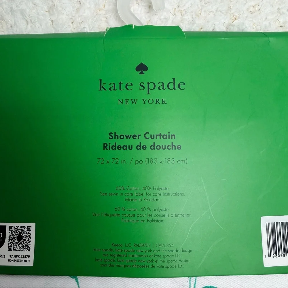 Kate Spade New York Dreamy Daisy floral pink and Green Shower Curtain